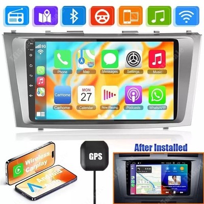 For Toyota Camry 2007-2011 Android 15 Apple CarPlay Car Stereo Radio GPS 2+32GB