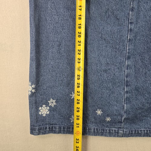 CJ Banks Women's 2pc Denim Suit Skirt Christmas Snow (Skirt Size 18W Top Sz 20W) - Picture 16 of 20