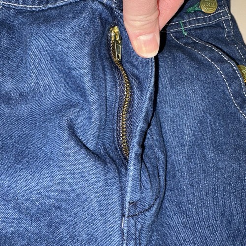 LIBERTY Denim Jean Bib Overalls Straight Leg Blue Youth Boys Girls Sz 7 Regular - Picture 7 of 13