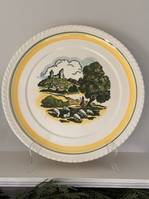Vintage 1950s  French Provincial  Plate by Herman C. Kupper, Hand Painted