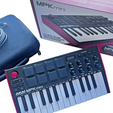 AKAI PROFESSIONAL MPK Mini MK3 MIDI Controller 25-Key Synth USB WITH ACCESSORIES