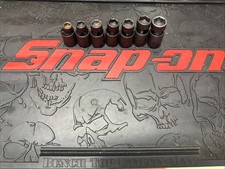 Snap-on 207ripfm 7pc 38 Dr Low Profile Swivel Impact Socket Set 10-18mm Nice