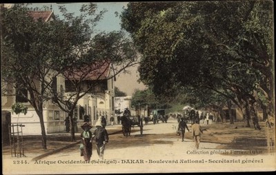 Postcard Dakar Senegal, Boulevard National, General Secretariat - 3937944