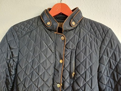 Stylische BURGI Steppjacke mit goldenen Details in Dunkelblau