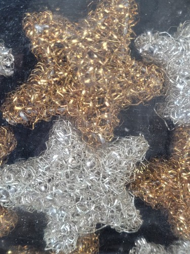 Department 56 Tinsel Trim Star Light Covers Gold/Silver New Christmas Set Of 12 - Picture 6 of 7