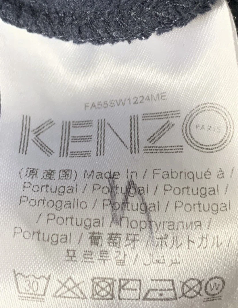 Felpa Kenzo Paris Sirene Blu Navy Vestibilità Regolare