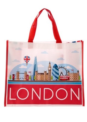 Puckator Reusable Shopping Tote Bag London Icon Rot Kunststoff Medium