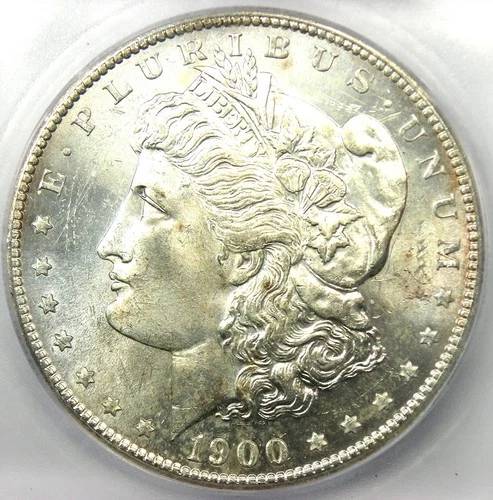 1900-S Morgan Silver Dollar $1 Coin - Certified ICG MS65  (UNC MS) - Rare Date!