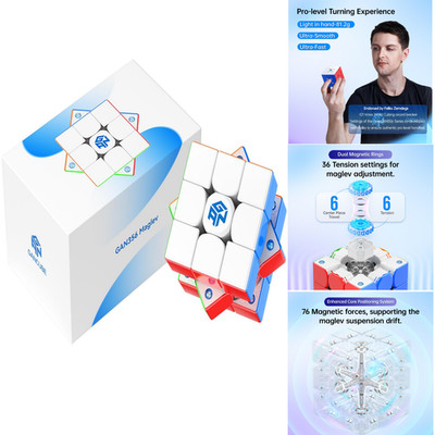 GAN356 Maglev Zauberwürfel 3x3 UV Beschichtet Profi SpeedCube 5