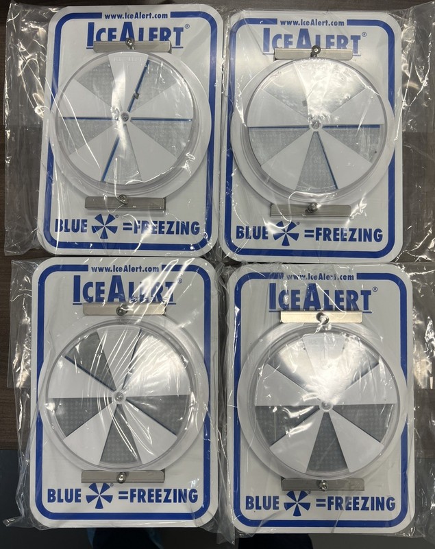 Smart Sign Ice Alert Temperature Sensitive Warning Device Wall Mount qty:4 