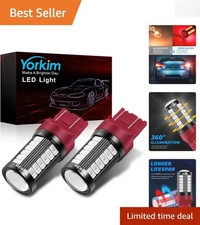 Long-Lasting 7440 LED Bulbs - Bright Red Light for Safety Style 2 Pack