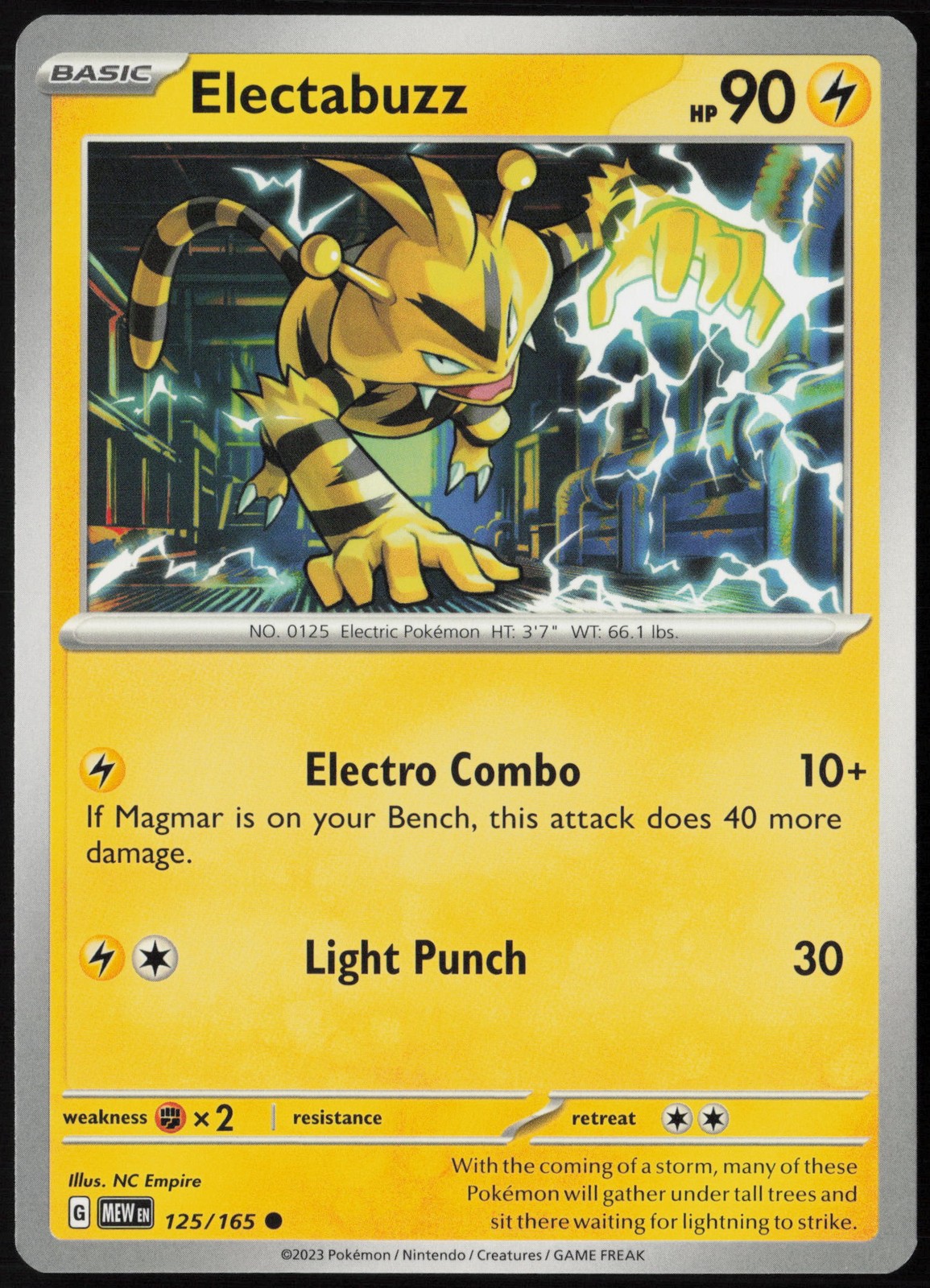 Electabuzz 125/165 SV: Scarlet & Violet 151 Common EN Pokemon NM