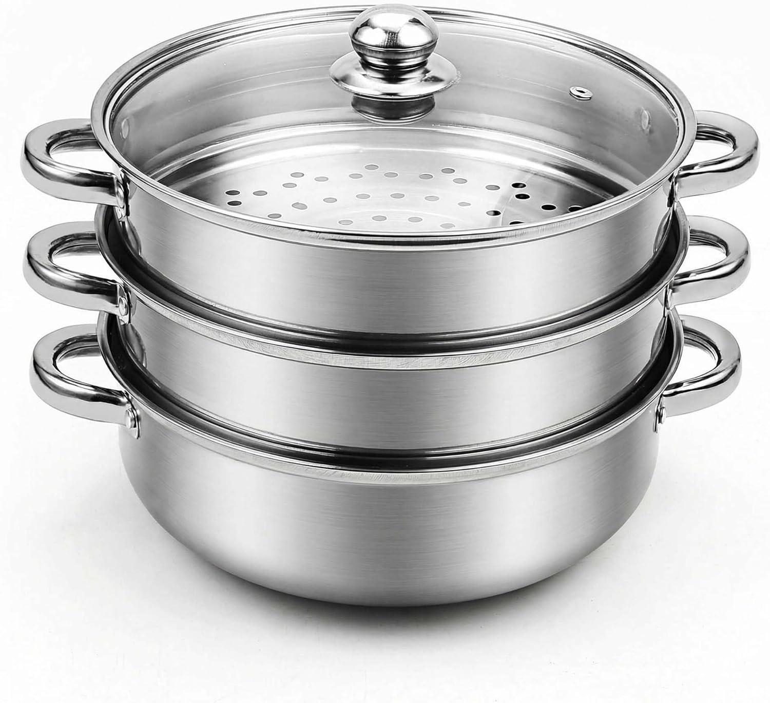 AuFranc® 5 Quart Steer for Cooking - Stainl Steel Ste Pot with
