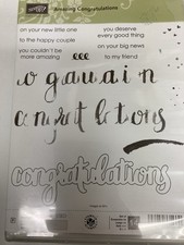 Stampin Up Amazing Congratulations Stamp Set graduation, baby, wedding, NEW