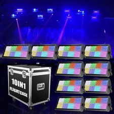 10x1000W 960pcs 8 8 Segment RGB DMX LED Strobe Wash DJ Stage Light with Case