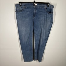 Eileen Fisher Woman Plus Sz 24W Blue Medium Wash Denim Mid Rise Boyfriend Jeans