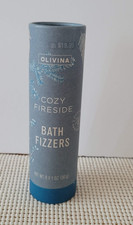 Olivina Bath Fizzers Bombs Cozy Fireside Scent 6 x 1 oz. Tube New