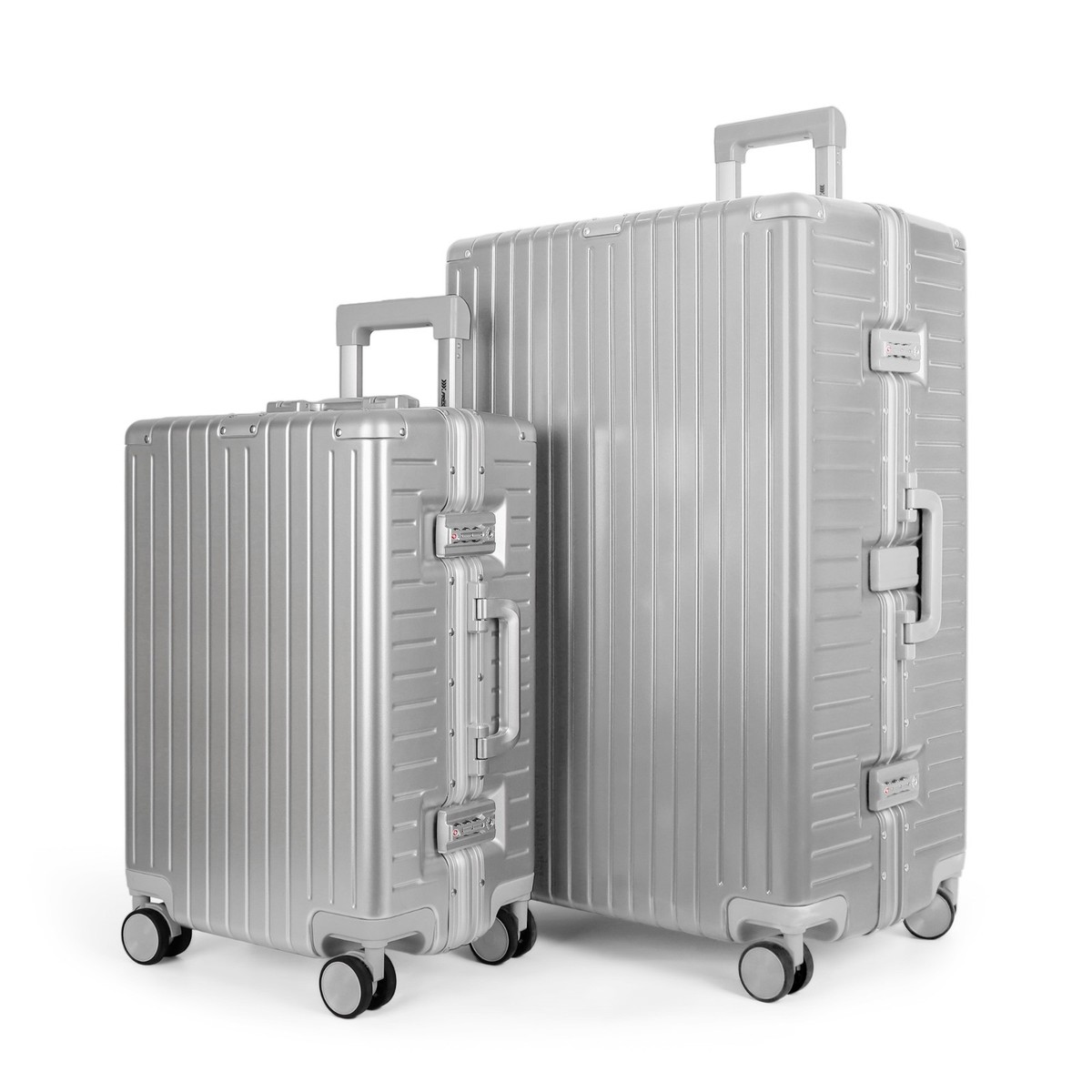 Zipperless Aluminum Frame Suitcase Luggage Sets For Men Women 2