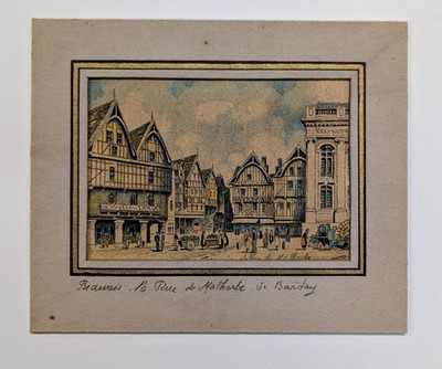Beauvais - Frankreich - la Rue de Malherbe - Signiert - Lithographie - Barday