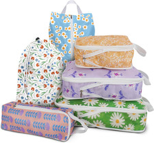 6 Pcs Compression Packing Cubes, Packing Cubes for Travel, Waterproof Luggage Or