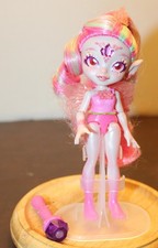 Magic Mixies Pixlings Faye the Fairy 6" Doll pink  green hair wand stand
