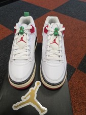 Jordan Spizike Low GS White Varsity Red UK 5 Youth Trainers FQ3950-109