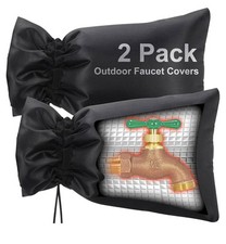 2Pcs Outdoor Faucet Cover Insulated Frostproof Reusable Water Faucet Cover