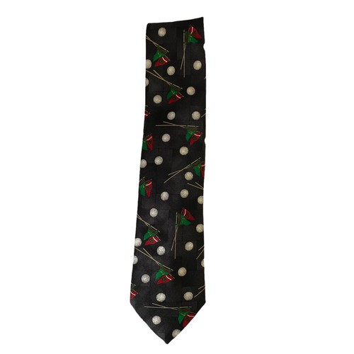Corbata de Golf Para Hombre Puritan Edición Especial Banderas Negra 100% Poliéster 57"L - Imagen 8 de 12