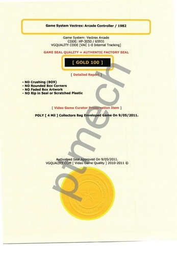 Vectrex Arcade Video Game System Controller  / RARE / 1982 / Sealed / NEW - Bild 6 von 6