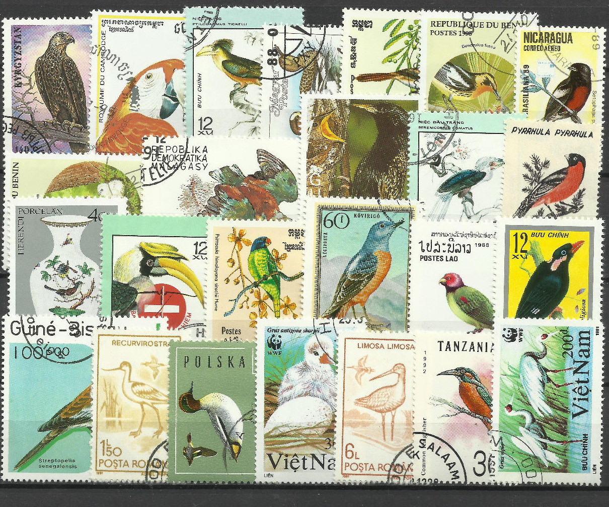 BIRDS Collection Packet 25 Different Stamps (Lot 2)
