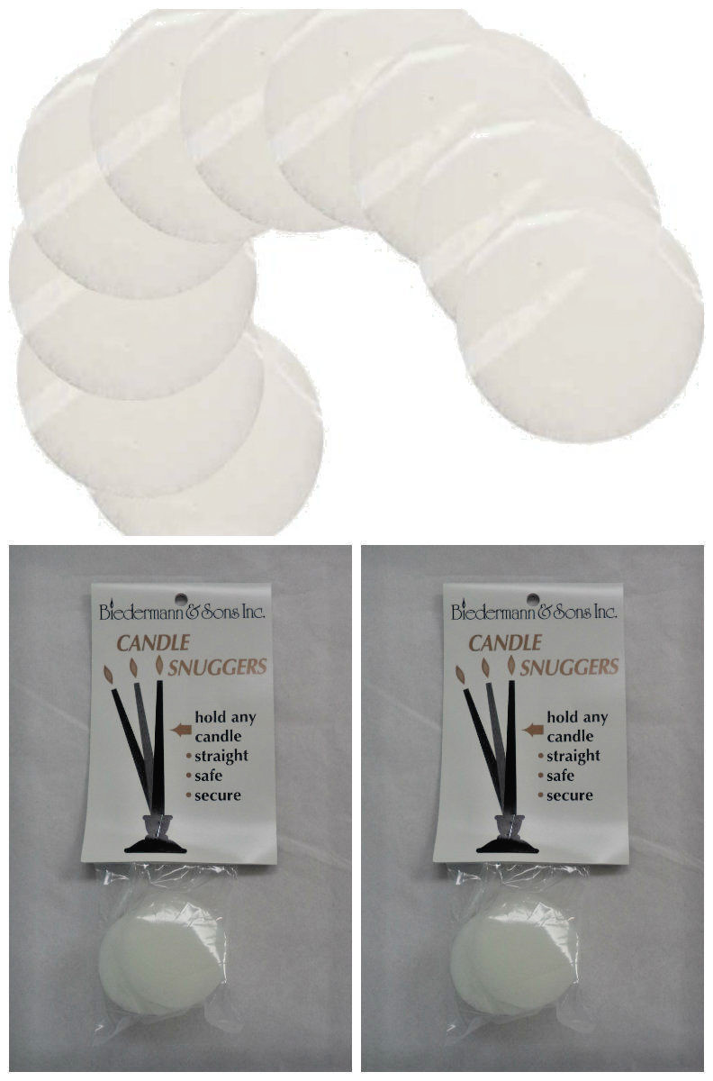 16 Candle Snuggers - 2 Packs of 8 (Holds Candles Straight, Upright) 