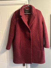 Famestage Eva Minge Burgundy Cocoon Coat Size 42