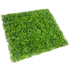 20x20" Artificial Faux Greenery Mimosa Leaf Fence Screen Wall Decor Panel