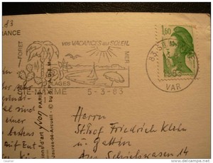 France Ste Maxime Flamme Cactus Palmier Et Plage Postcard Carte Postale Ebay