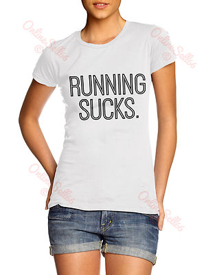 Lustiges Damen-T-Shirt Laufen saugt Fitnessstudio Oberteil Swag Selfie T-Shirt Run Train Dope