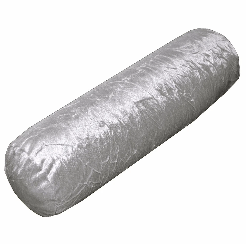mn112g Plata Aplastado Brillo Terciopelo Refuerzo Cubierta Cuello Rollo Yoga Estuche Tamaño Cust Foto 2 de 4