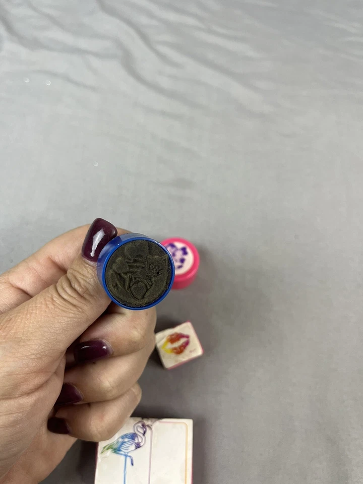 Lote De 3 Estampillas De Colección Lisa Frank Espuma Labios De Gato Flamenco Foto 3 de 4