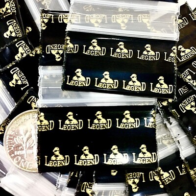 Lote De 1000 Bolsas Zip Seal Minis Metálicas - Diseño Oro Y Negro, 3 MIL De Grosor