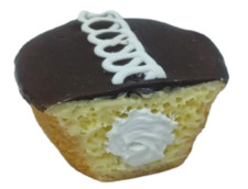 Display Fake Food Prop Hostess Golden Cupcake With Filling Showing