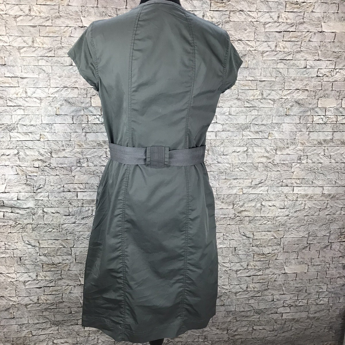 lands end grey dress Women's Short Sleeve Ponte Dress