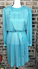 Vintage Bows & Arrows Women's Dress size SMALL Semi Sheer Green NWT!! AA