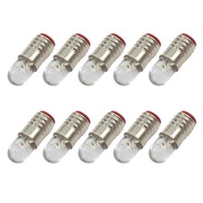 E505WM 10pcs Warm White 4.5mm LED Screw Bulb E5 E5.5 12V Model Light HO N Scale