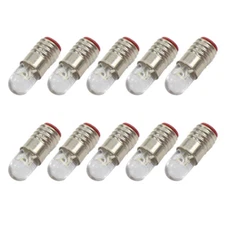 E505WM 10pcs Warm White 4.5mm LED Screw Bulb E5 E5.5 12V Model Light HO N Scale