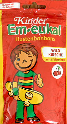 Kinder Em-eukal Drops Wild Cherry Exp 11/27 Hustenbonbons Wildkirsche FREE SHIP
