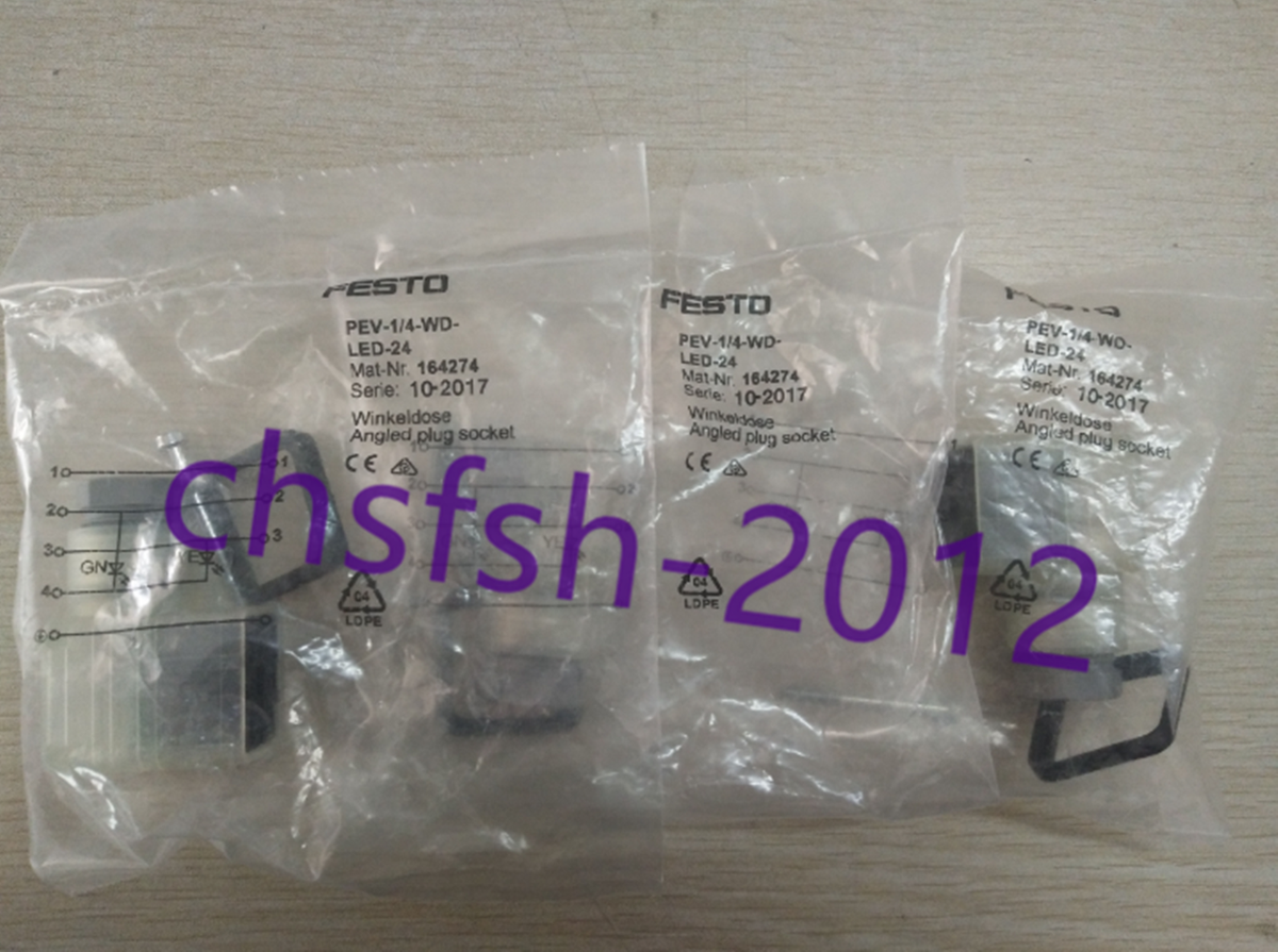 1 pcs New FESTO Right angle plug socket PEV-1/4-WD-LED-24 164274