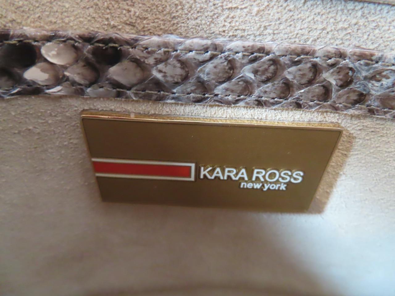 Kara Ross Beige/Brown Python Envelope Clutch Bag - image 11