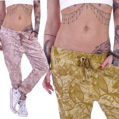 Women's pants boyfriend sweatpants joggers suede effect velour baggy C105