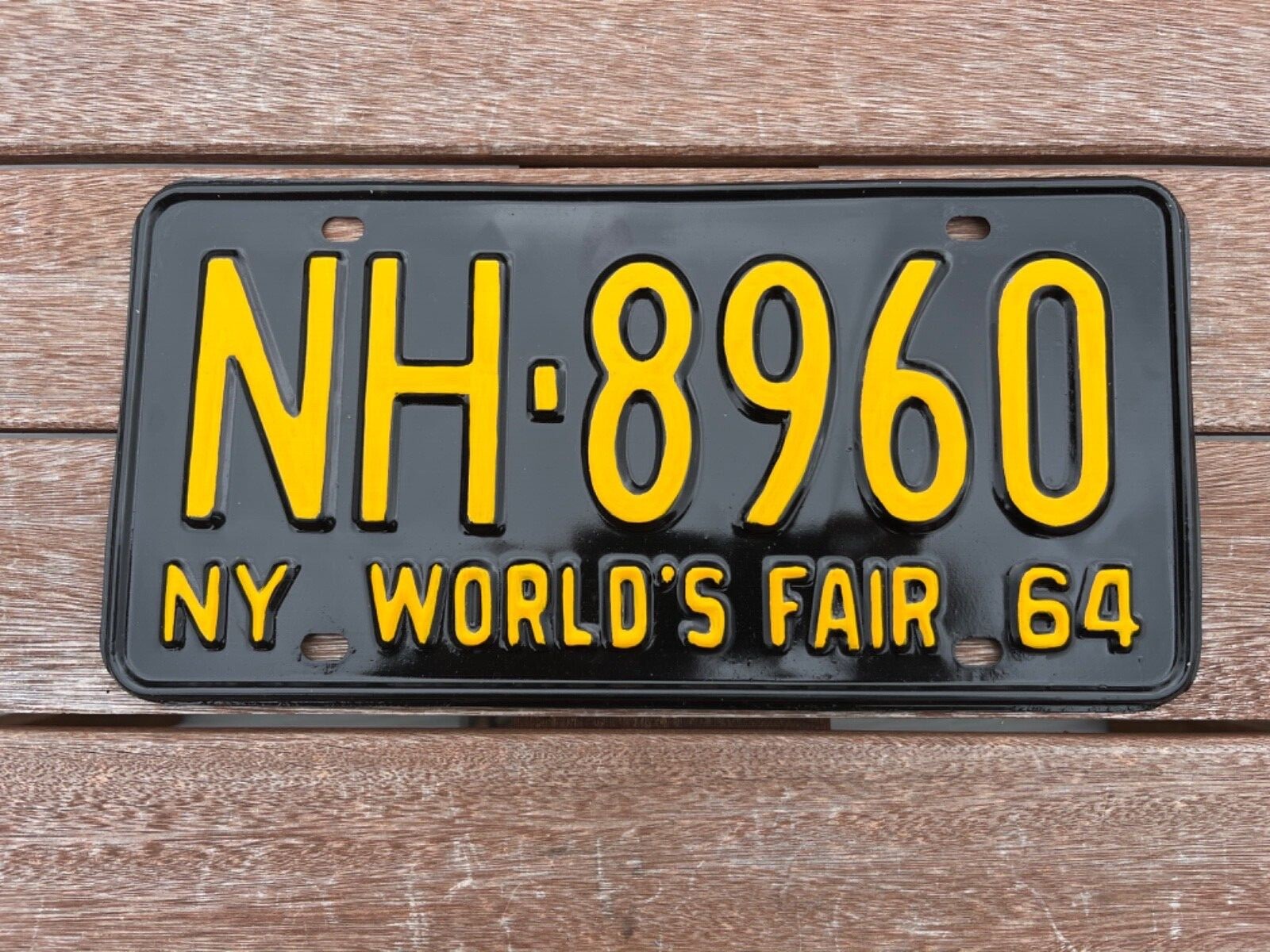 1964 New York World's Fair License Plate NH 8960 re painted eBay