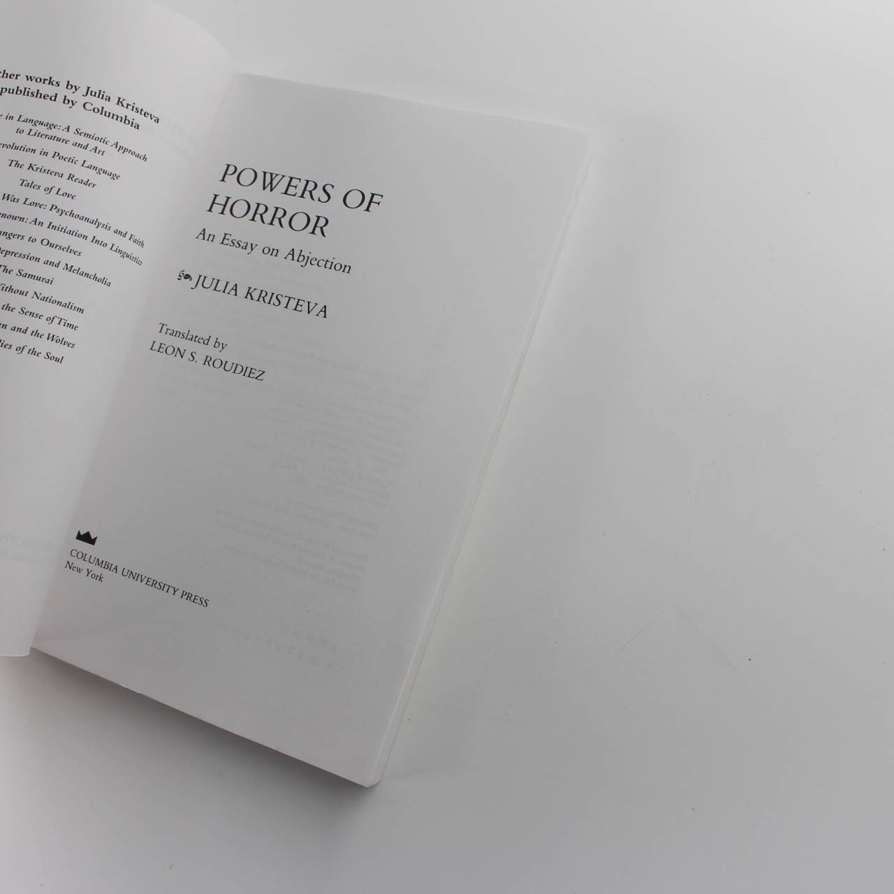 Powers Of Horror An Essay On Abjection Powers of Horror: An Essay on Abjection: European Perspectives Series