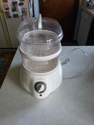 RIVAL FOOD STEAMER MODEL CKRVSTLM20 ELECTRIC 2 TIERED PRE-OWNED
